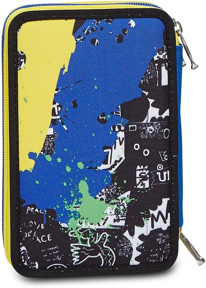 Seven Federmäppchen, Mäppchen, mehrfarbig, Federtasche für Schreibwaren, Etui mit Stiften, Kugelschr