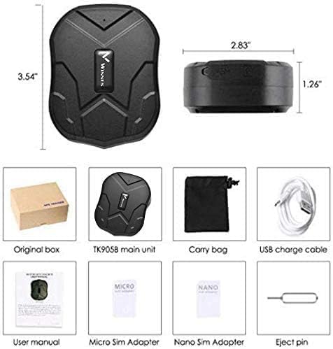 Winnes GPS Tracker 4G GPS Tracker Auto 5000mAh(bis zu 90 Tage Im Standby Modus) GPS Sender Mit Koste