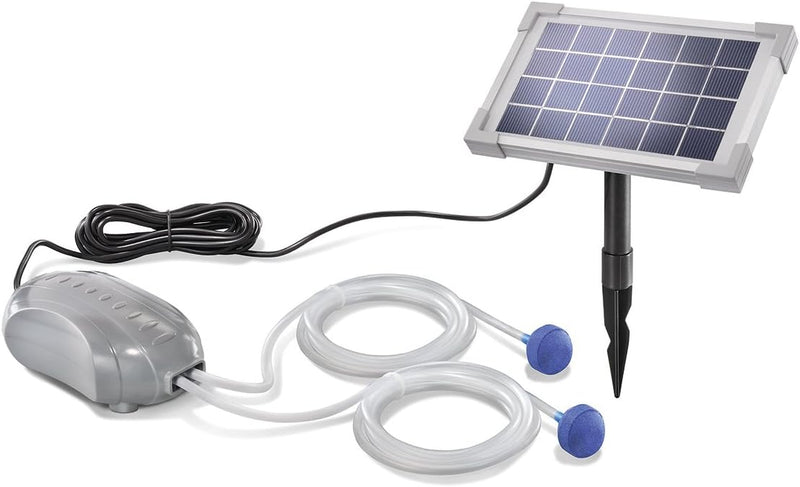 Solar Teichbelüfter DUO Air 2,5W Solarmodul 2 x 90l/h Förderleistung Gartenteich Pumpe Belüftung 101