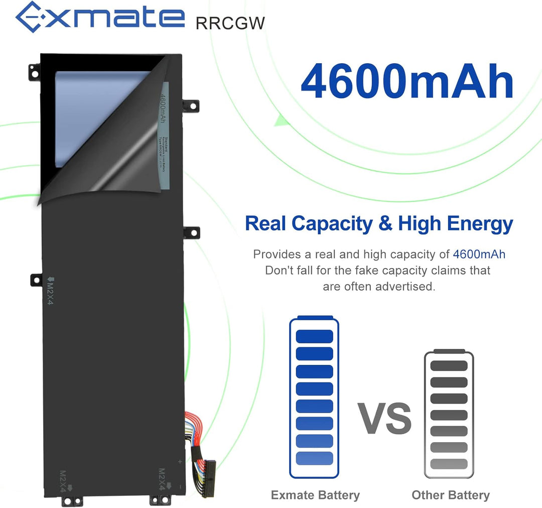 Exmate Laptop-Akku RRCGW M7R96 62MJV für Dell XPS 15 9550 Dell Precision 15 5510[11.4V 4900mAh] akku