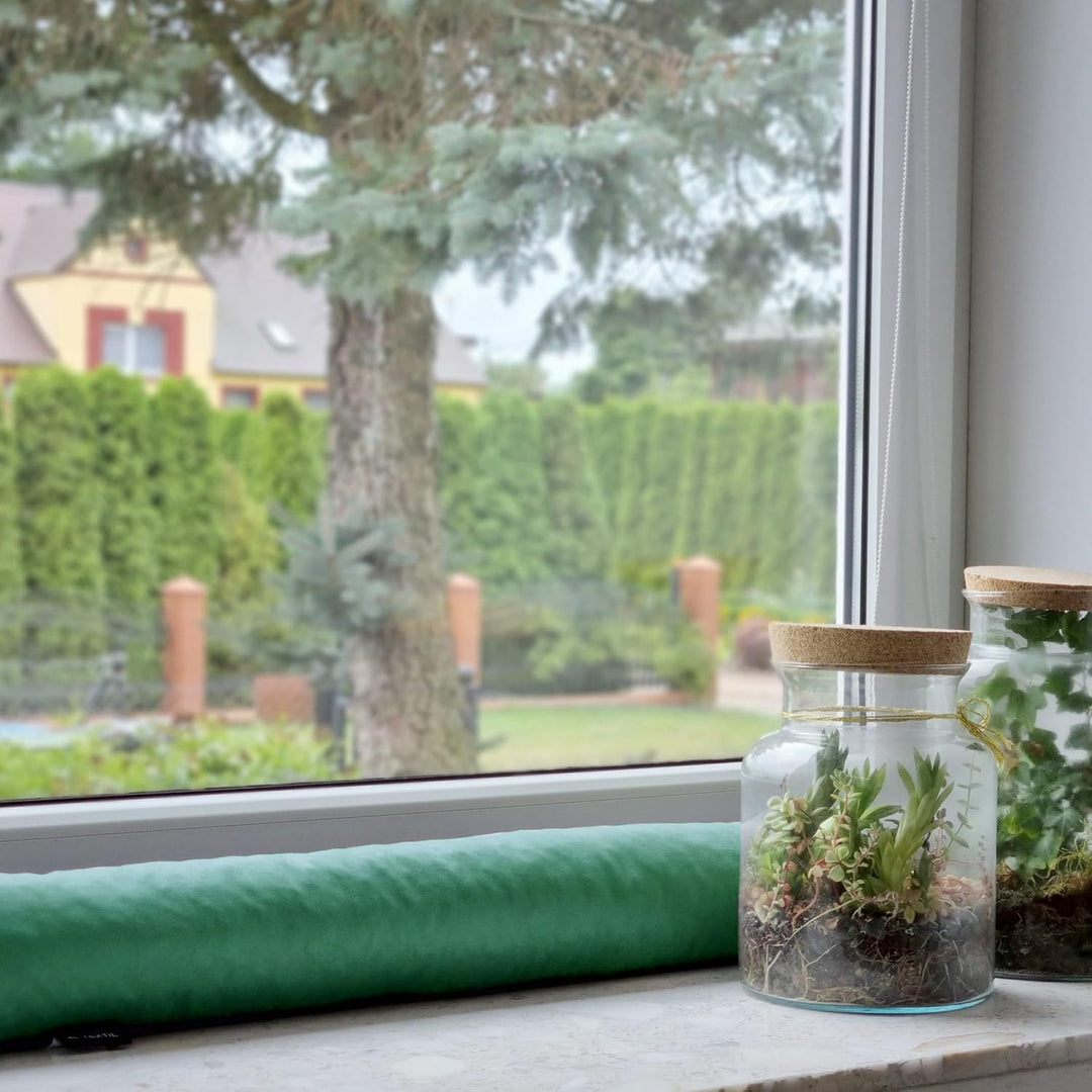 4L Textil Zugluftstopper Durchzugstopper Windstopper für Türen und Fenster Luftzugstopper für Tür Tü