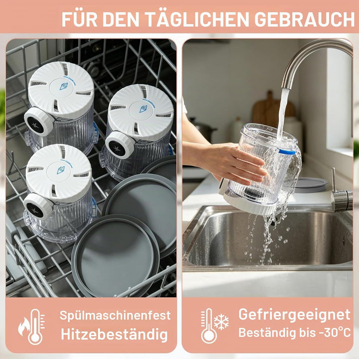 2 Stück Nin/ja Swirl Behälter 480 ml Grau, Kompatibel mit Nin/ja Creami Swirl NC700 & NC701, Ni/nja
