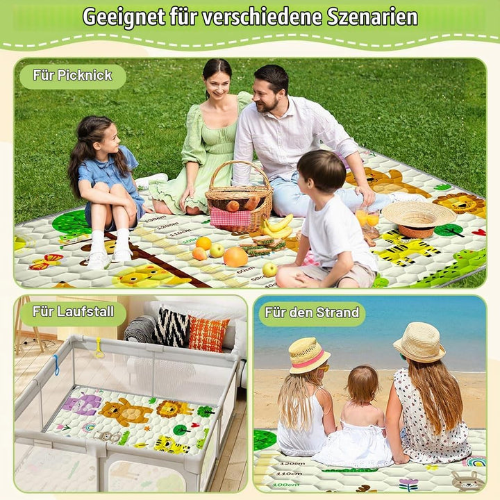 Baby Spielmatte, 150*180cm Baby Krabbelmatte, Baby Faltbare Spielmatte, Krabbeldecke für Baby, Klein