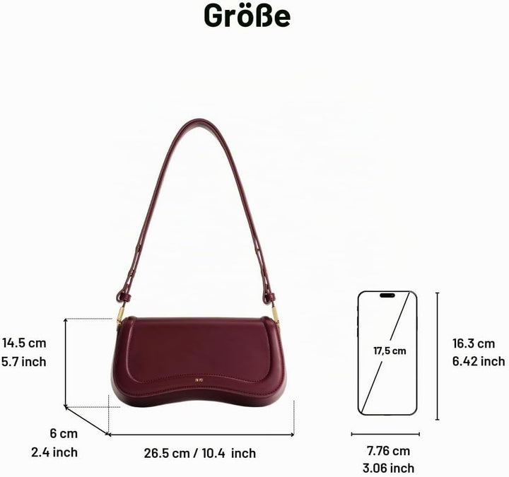 JW PEI Damen Joy Schultertasche Deep Claret, Deep Claret