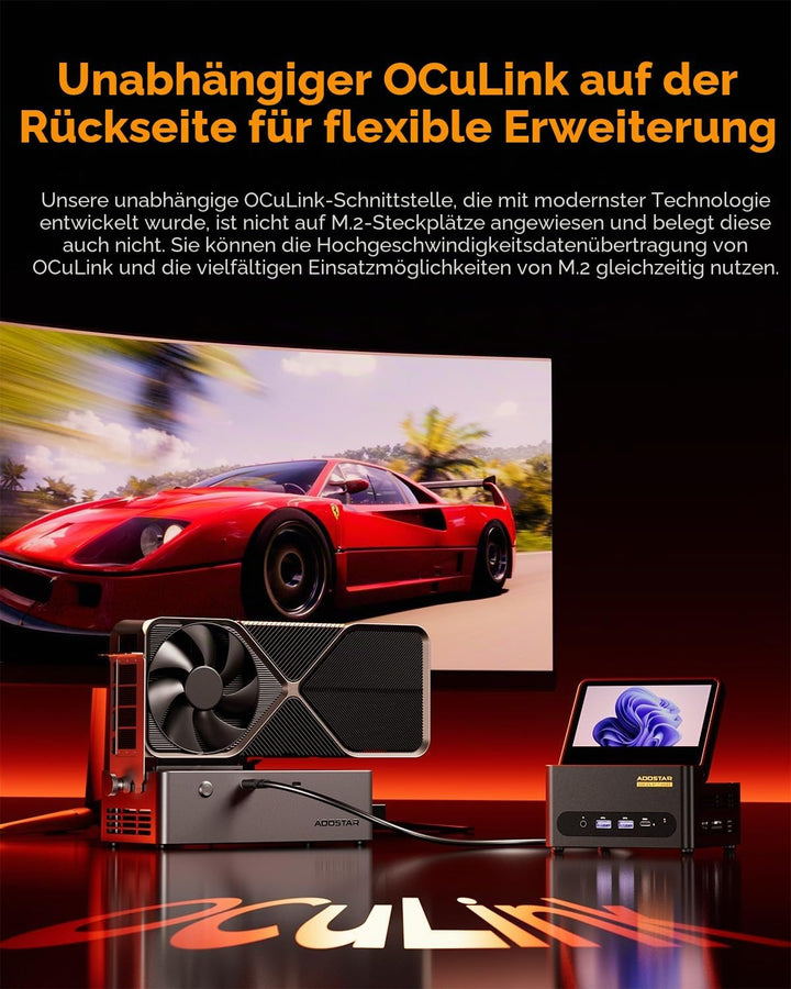 AOOSTAR G-FLIP Mini PC R7 PRO 8845HS(5.1GHz,AI Prozessor),Mini Desktop Computer Kein RAM Keine M.2 P