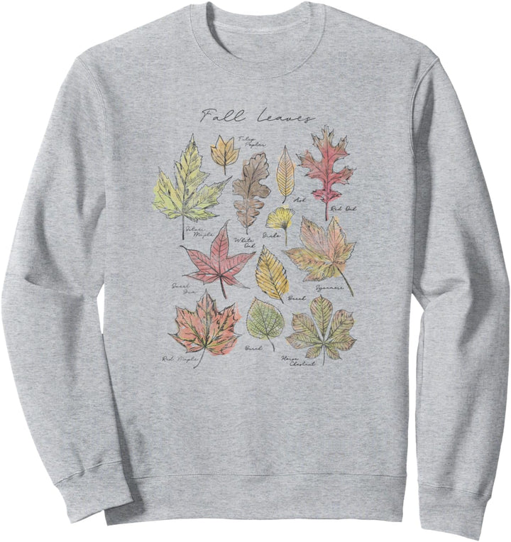Trendy Fall Leaves Identification Chart Sweatshirt