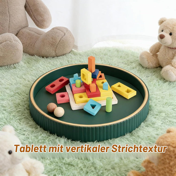 SANZIE Ledertablett, Schreibtisch-Aufbewahrung, Organizer, Premium-Serviertablett, dekoratives Table
