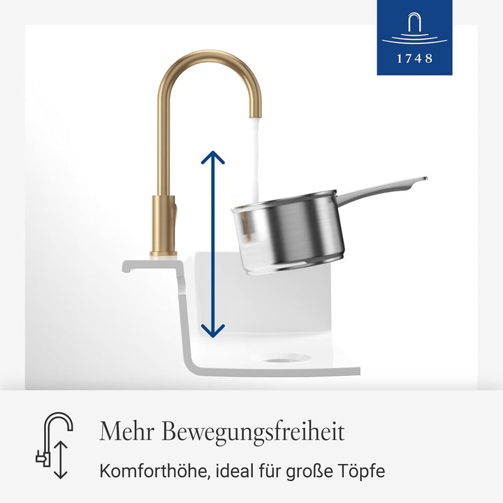 Villeroy & Boch Umbrella | Hochdruck | Einhand-Küchenarmatur | Gold | 92530003 Gold Hochdruck Festau