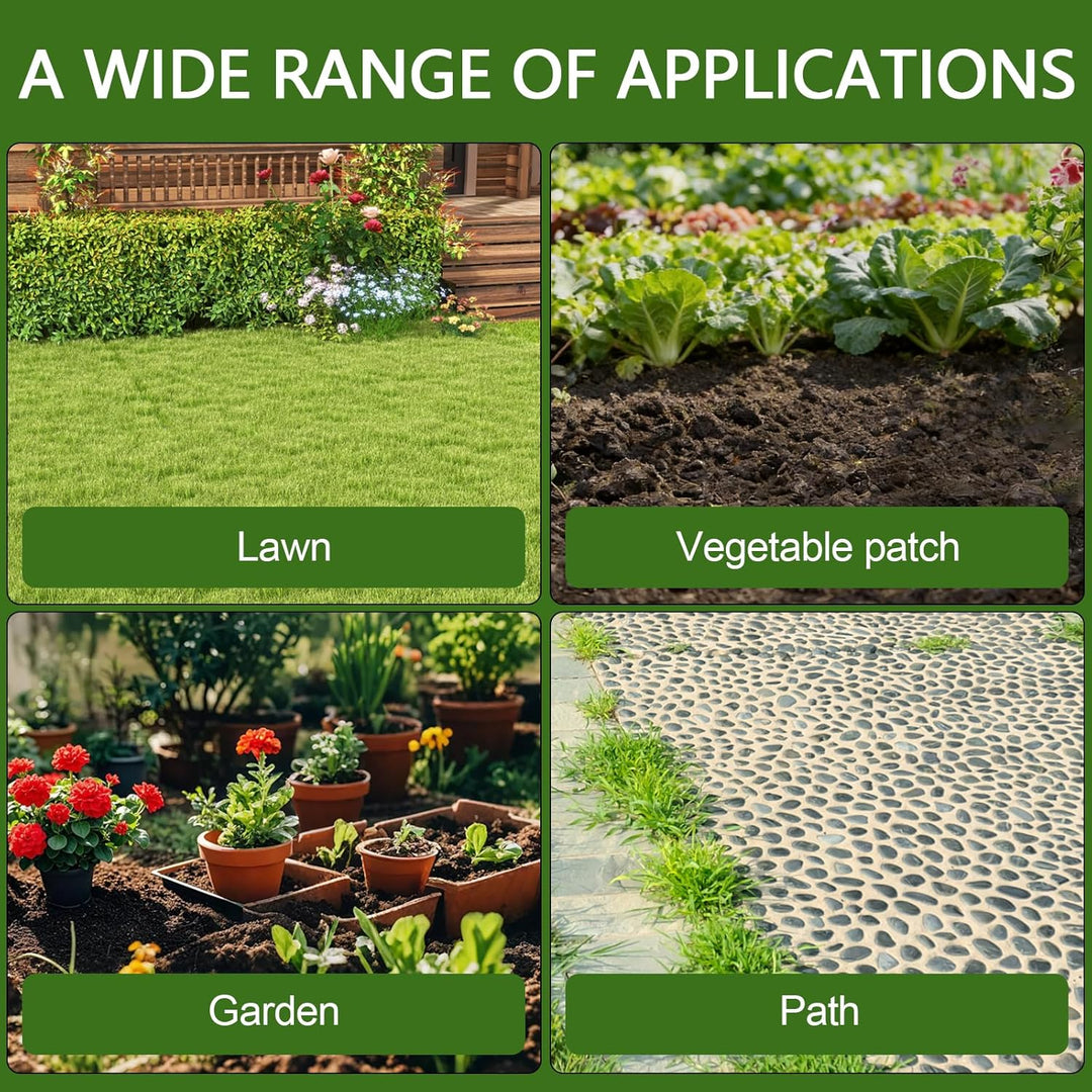 Unkrautentferner, 2-in-1 Unkrautjäter mit langem Stiel, Unkrautrechen und Gartenhacke, Effiziente Un