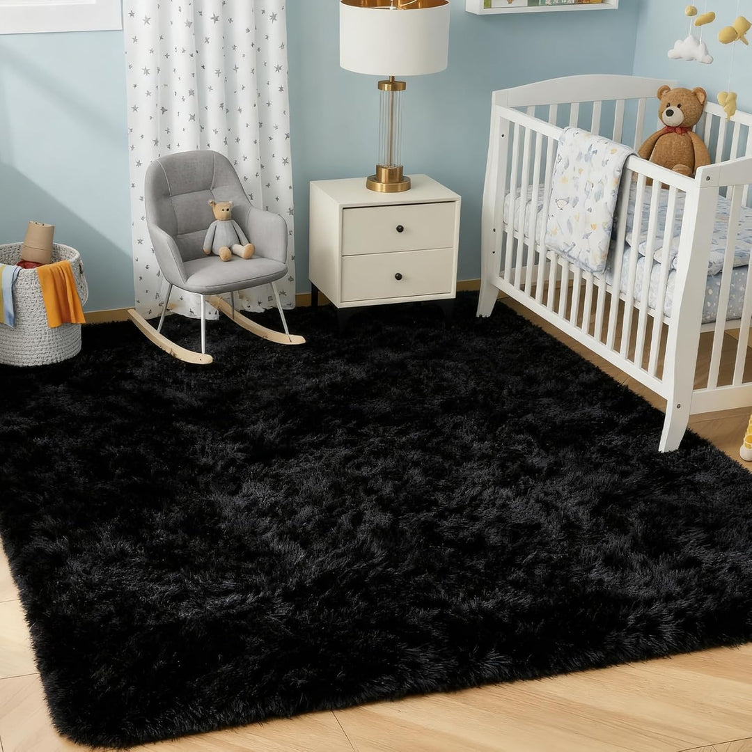 CHOSHOME Teppich Wohnzimmer Weich Shaggy Schlafzimmer Teppich Wohnzimmer Anti-Rutsch Unterseite Tepp