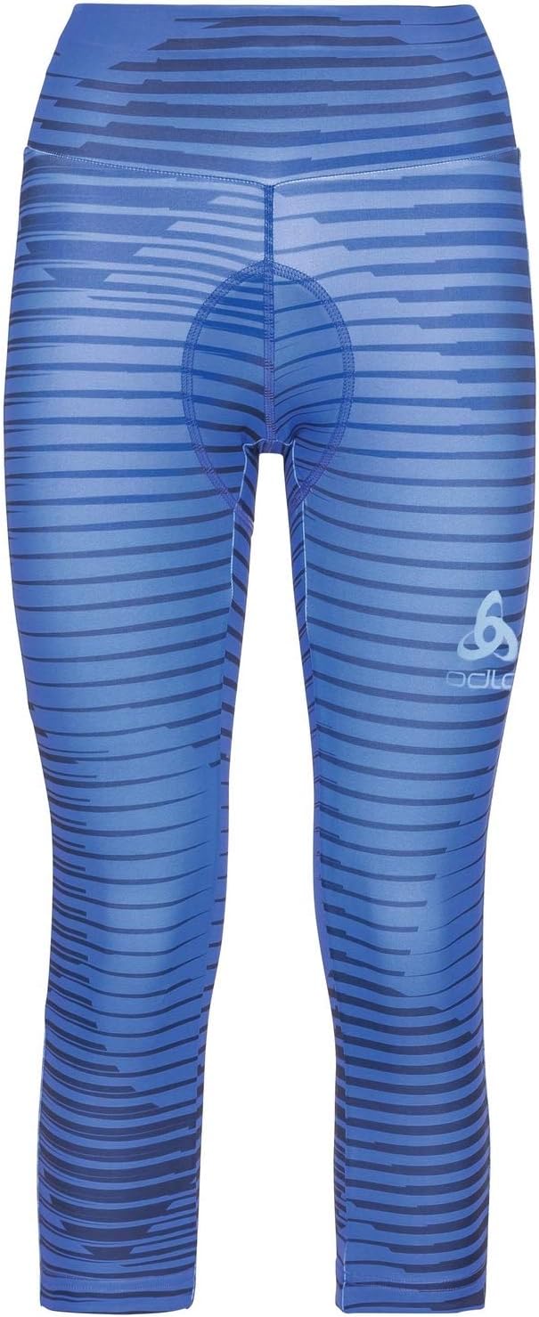 Odlo Damen Zeroweight 3/4 Tights S Amparo Blue - Diving Navy, S Amparo Blue - Diving Navy