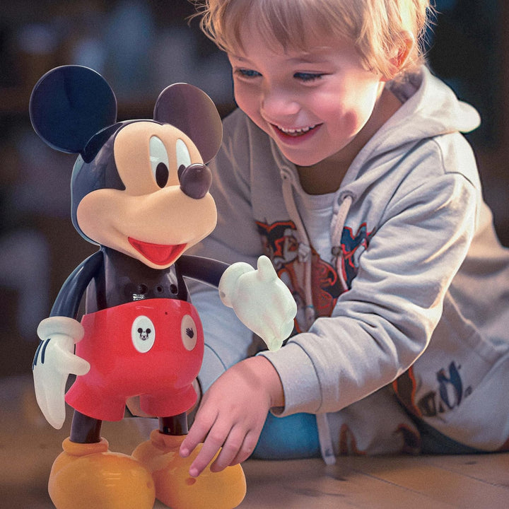 Lexibook MCH01i1 Disney – Roboter Mickey zweisprachig Französisch/Englisch, 100 Lernquiz, Lichteffek