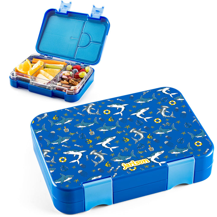 Jarlson® Brotdose Kinder mit Fächern TONI [AUSLAUFSICHER] - Bento Lunchbox mit Trennfächern - Frühst