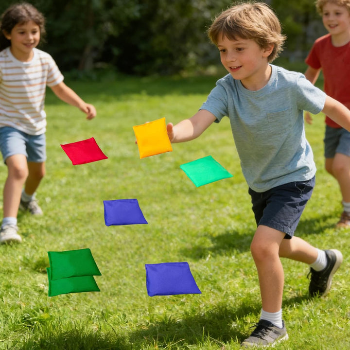 20 Stück Cornhole Säckchen, Bohnensäckchen, 10×10cm Sitzsäcke Werfen, Bunte Bean Bags Für Outdoor Sp