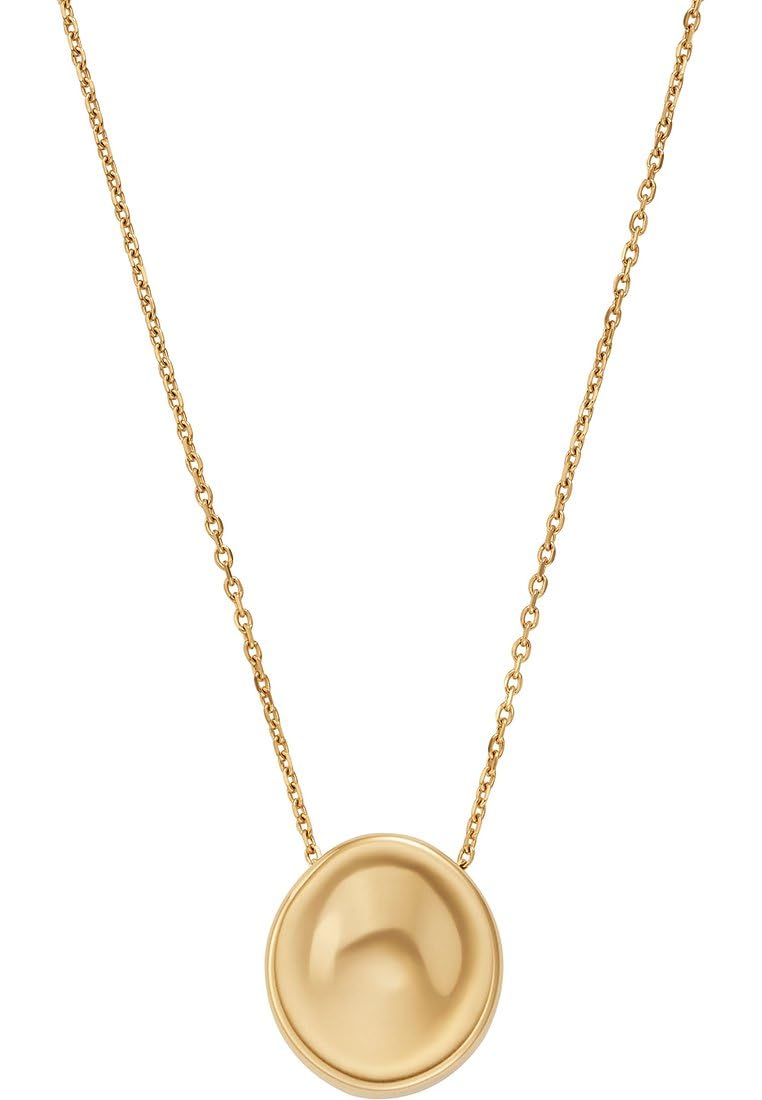Skagen Damenkette Kariana Anhänger Pebble Edelstahl goldfarben, SKJ1750710, Goldfarbe