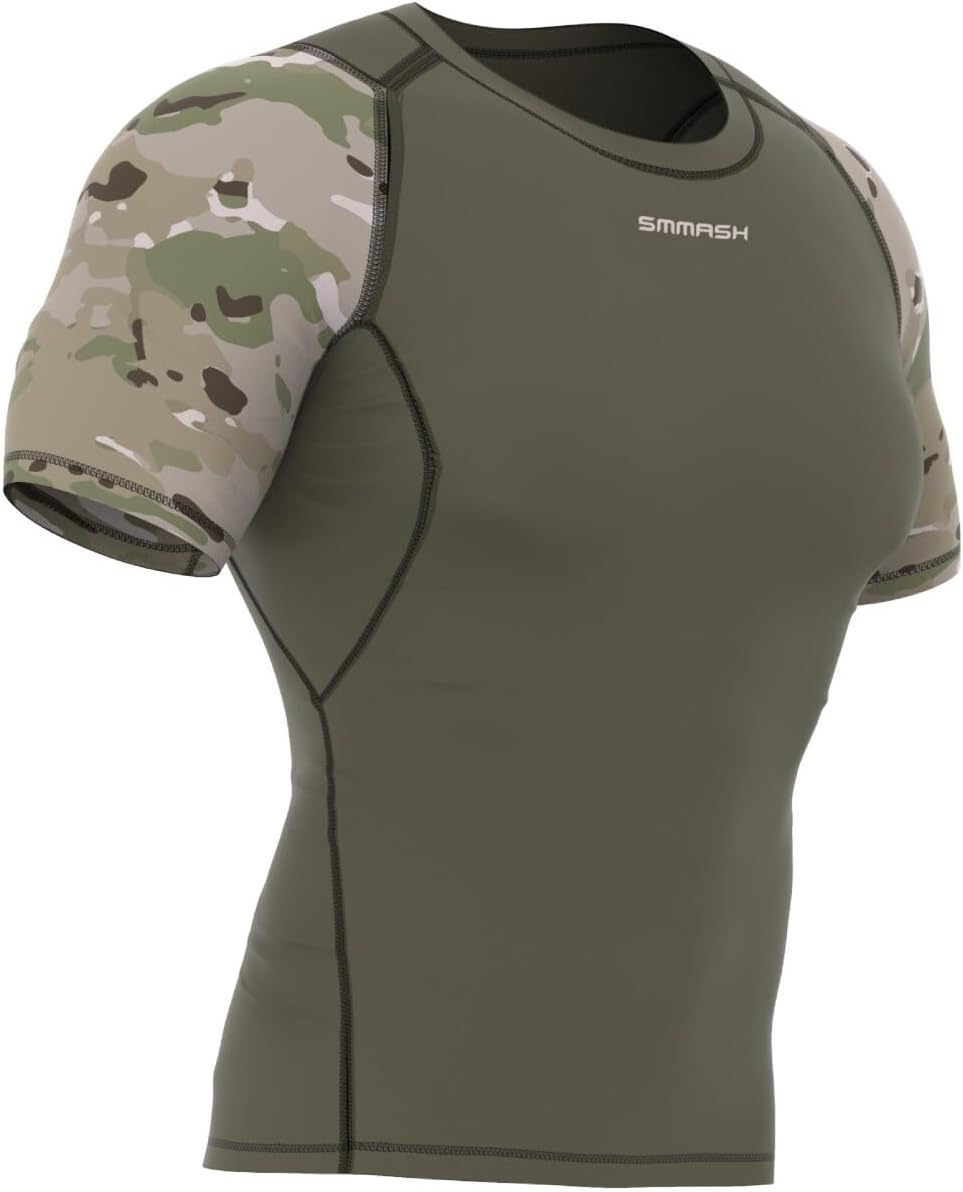 SMMASH Kompressionsshirt für Herren Kurzarm, Funktionsshirt für Sport Outdoor OCR Cross-Training Fit