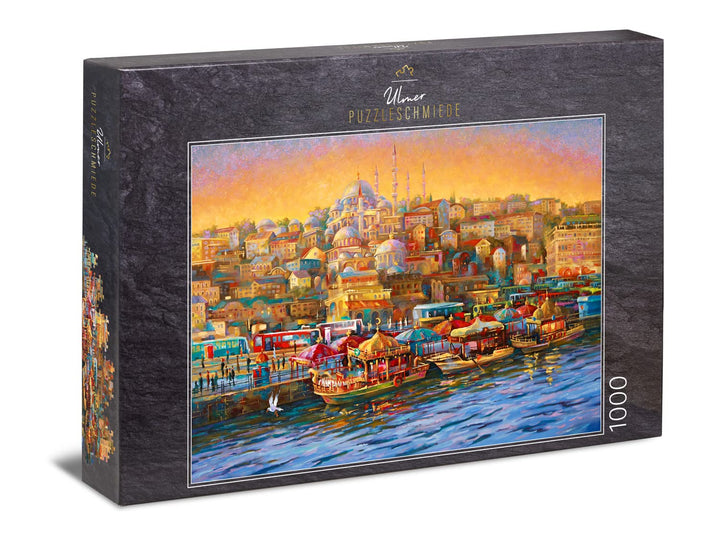 Ulmer Puzzleschmiede - Puzzle „Malerisches Istanbul - Klassisches 1000 Teile Puzzle - Made in German