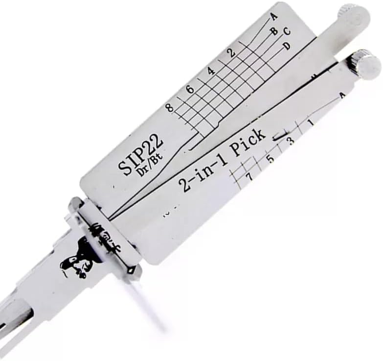 Auto Lock Pick, SIP22 2-in-1 Dietrich und Decoder für Auto, Autoschlüsselleser, professionelle Schlo