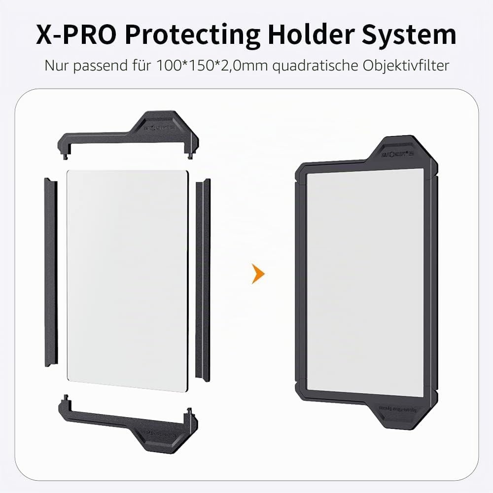 K&amp;F Concept Nano X-PRO Filterschutzrahmen Filterzubehör für 100 * 150mm Rechteckfilter(2 Stück) 100x