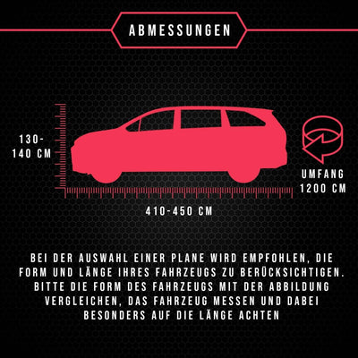 Autoabdeckung Wasserfest & Extrastark Vollgarage Autoplane Abdeckplane gegen Regen Schnee Wind UV-St