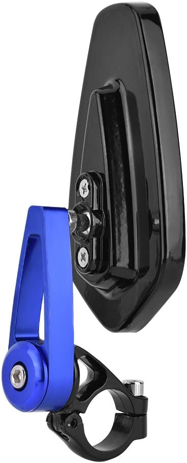 Motorrad Rückspiegel, Universal Motorrad Aluminiumlegierung 7/in 22mm Lenkerendseite Rückspiegel(Bla