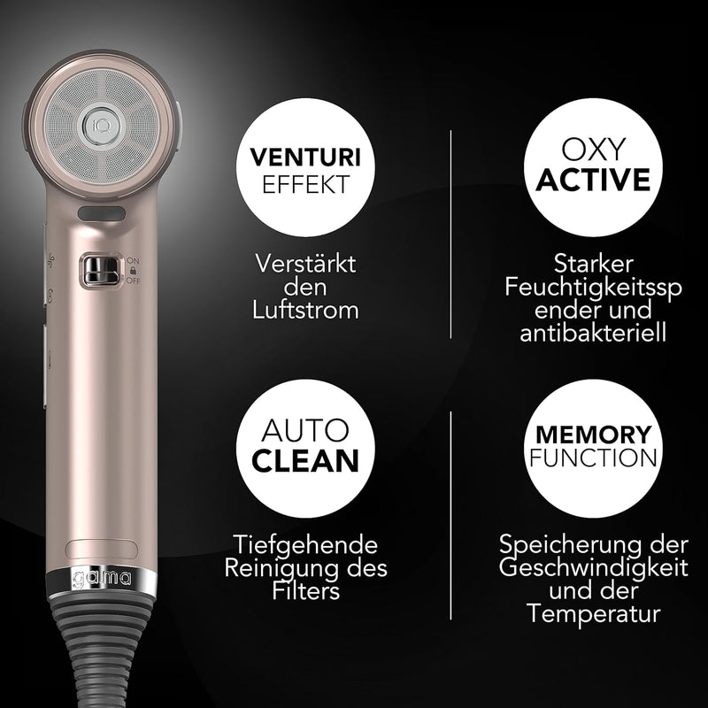 Gama Italy Professional Professioneller Haartrockner iQ1 Perfetto - Oxy-Active Technologie, Auto-Cle