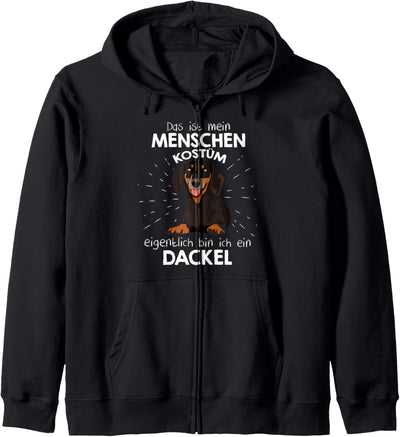 Mein Menschen Kostüm Bin ich ein Dackel Kapuzenjacke