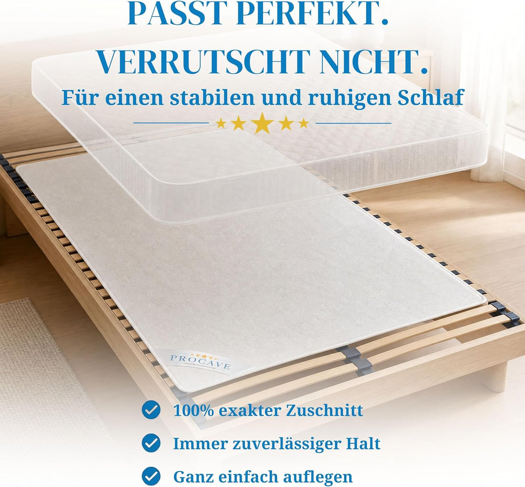 PROCAVE | Hochwertiger Filzschoner für Lattenrost | Schützende Matratzenunterlage 150x210 cm | Atmun