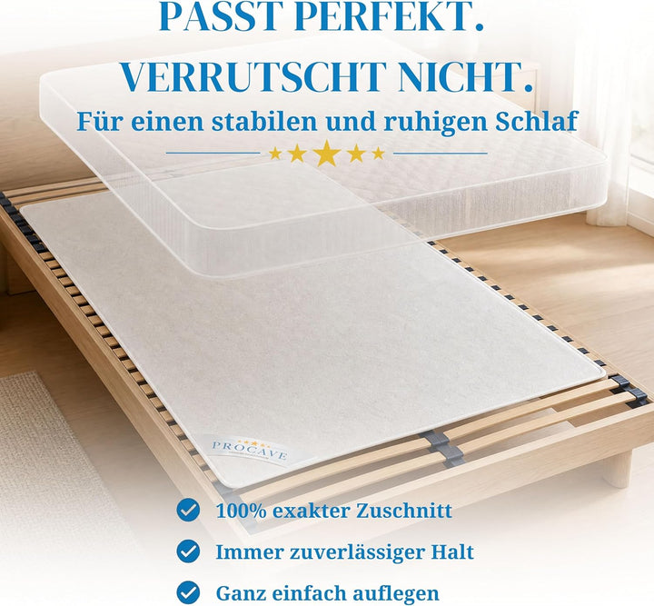 PROCAVE | Hochwertiger Filzschoner für Lattenrost | Schützende Matratzenunterlage 110x210 cm | Atmun