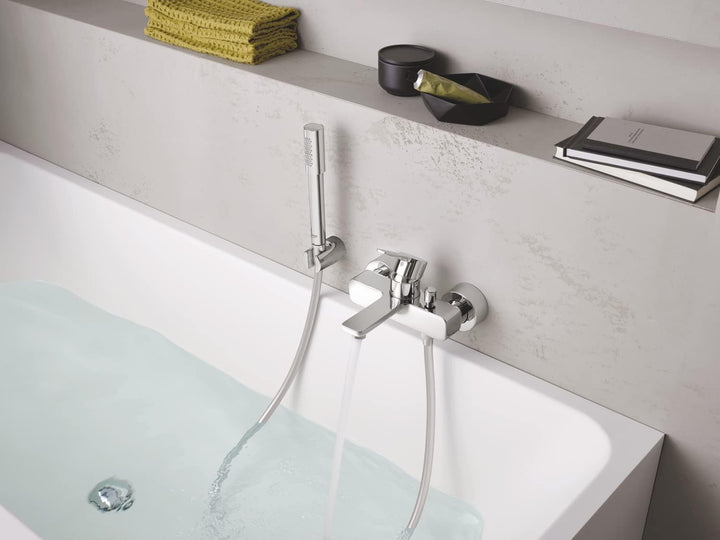GROHE Lineare - Einhand- Wannenbatterie (Auslauf mit Mousseur, mit Temperaturbegrenzer, eigensicher