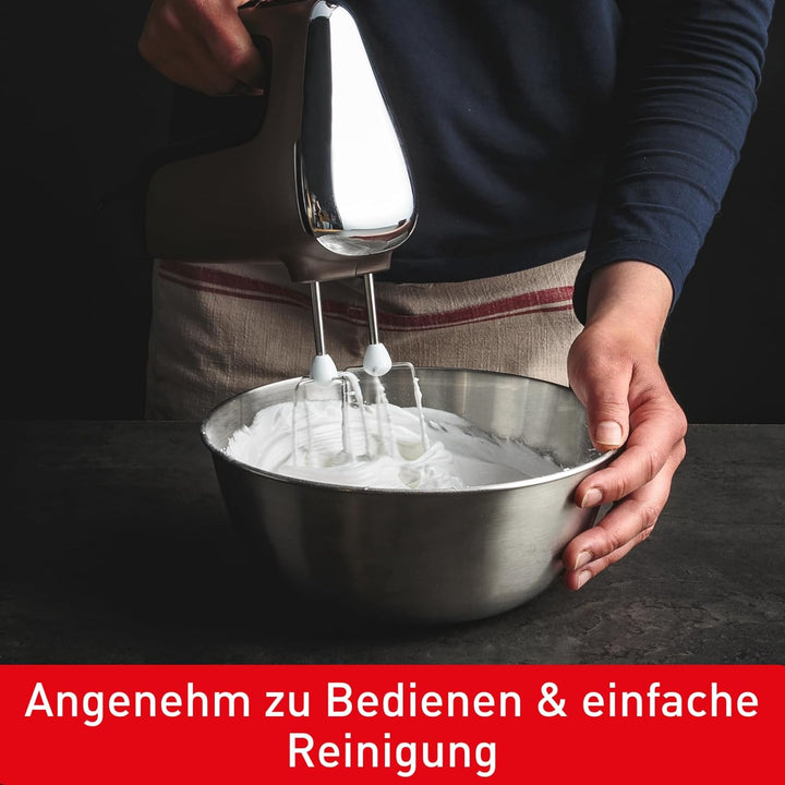 Tefal HT650E Power Mix Silence Handmixer | 600 Watt | variabler Geschwindigkeitsregler | Turbo- und