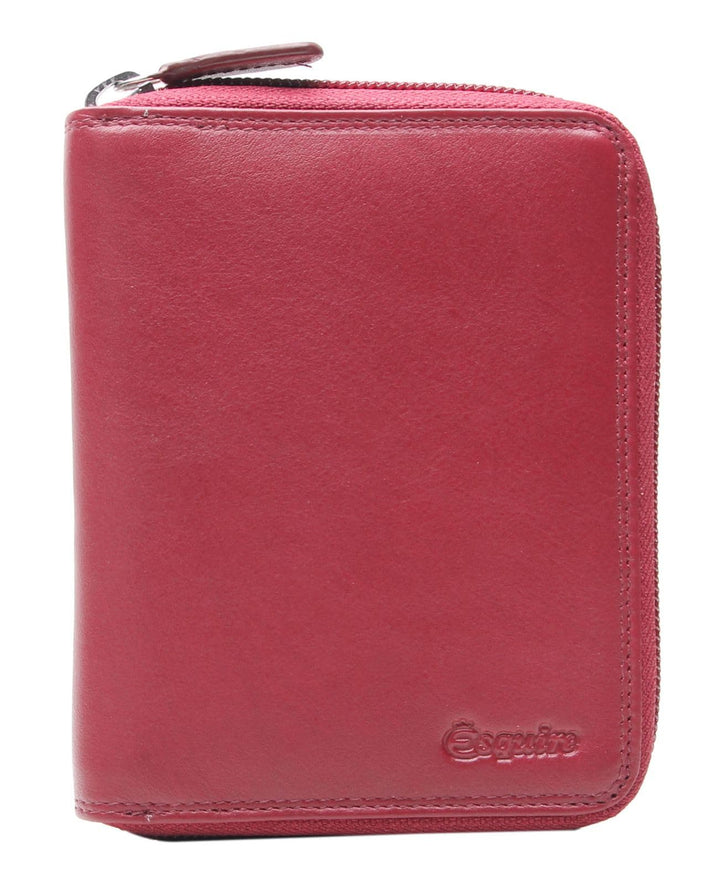 Esquire Duo Leder Damen Reissverschluss Geldbörse 0956-59 Rot aus Leder