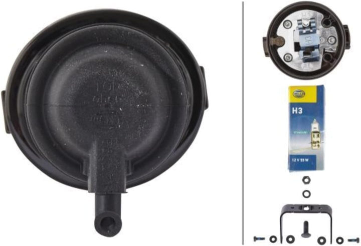 HELLA - DE/Halogen-Nebelscheinwerfer - Micro DE - ECE - links/rechts - 1NL 008 090-031 mit Kappe, Ha