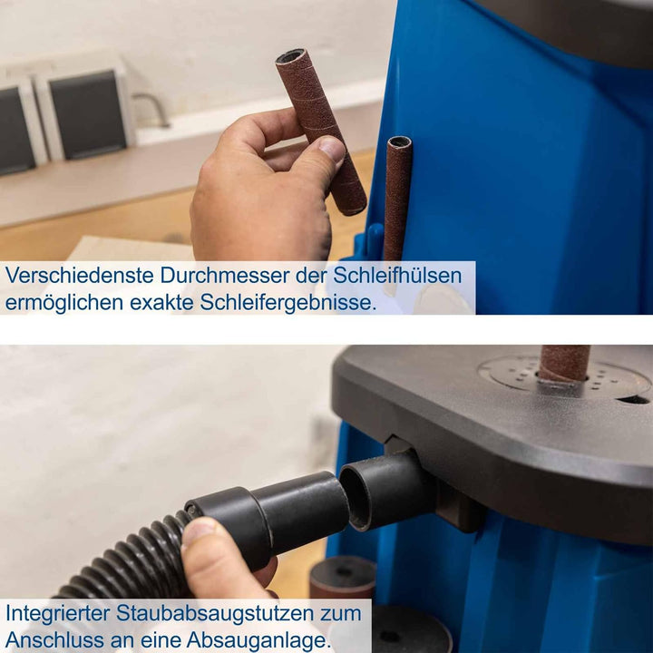 Scheppach Oszillierender Spindelschleifer OSM100 | 450W Leistung | Osz.-Hub 16 mm | inkl. 6x Schleif