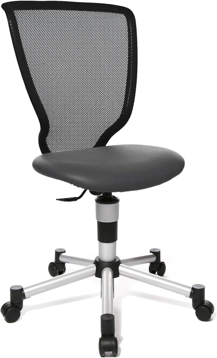 Topstar 71487S12 Titan Junior, Schreibtischstuhl, Netzrückenlehne, Bezugsstoff Anthrazit & 6991 Roll