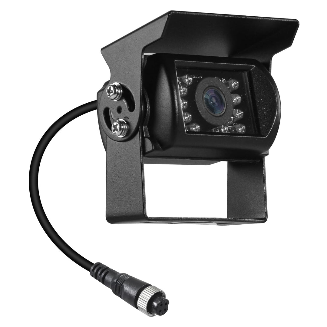 Rückfahrkamera, HD 18 Infrarot LEDs Nachtsicht Rückfahrkamera mit 4 Pin Aviation Stecker, IP68 wasse