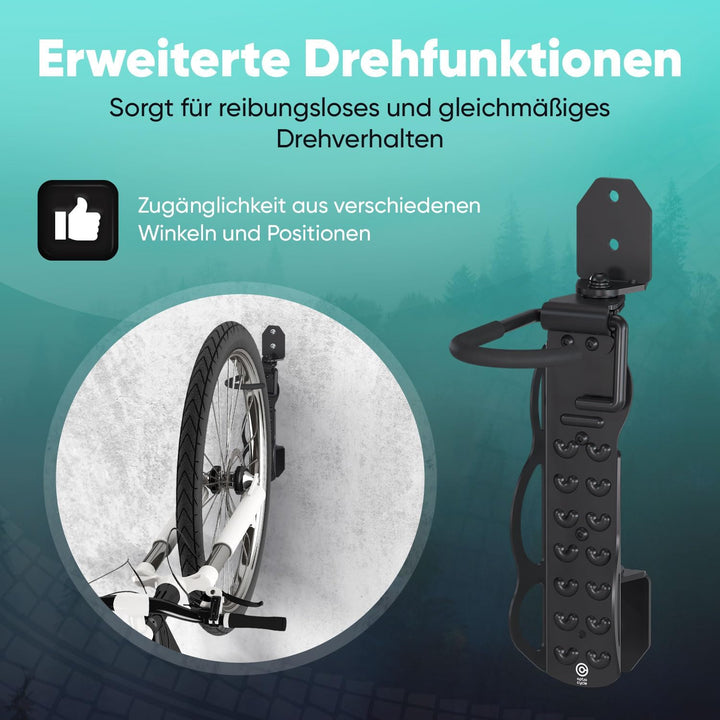 Vertikale Fahrradhalterung Wand | Fahrrad Wandhalterung Garage, Keller, Wohnung - für Rennrad, Ebike