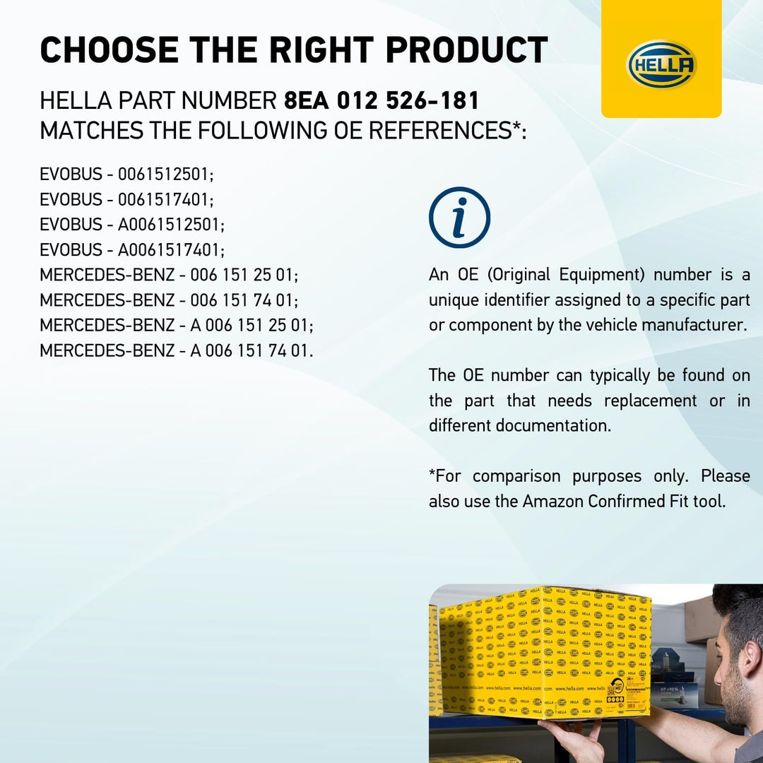 HELLA - Starter/Anlasser - 12V - 1.7kW - für u.a. Mercedes-Benz C-Class (W204) - 8EA 012 526-181