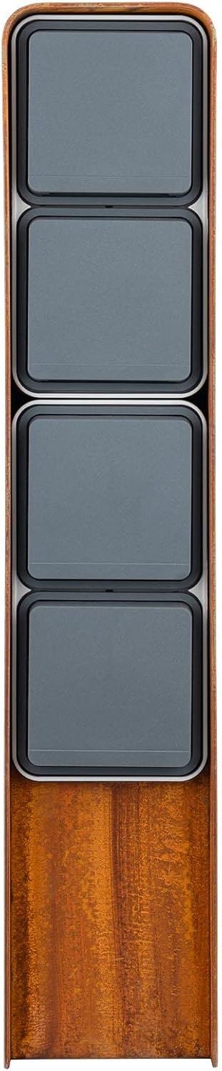 MG-Elektro Steckdosensäule 4fach (Corten) | Aussensteckdose wetterfest IP55, Rost, Modernes Design &