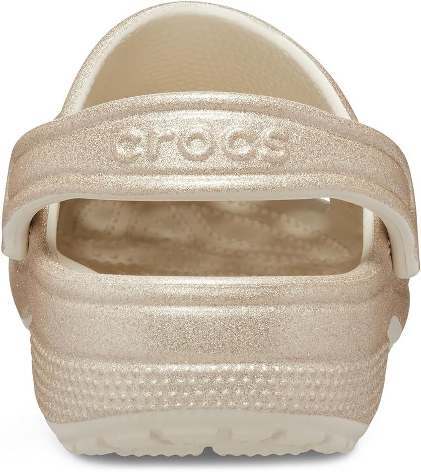 Crocs Unisex-Erwachsene Classic Glitter Clog 37/38 EU Champagner Glitzer, 37/38 EU Champagner Glitze
