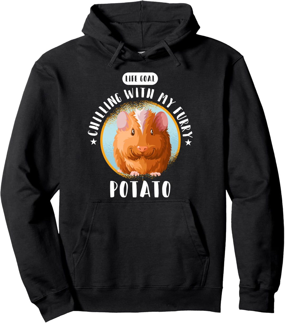 Lebensziel, Chillen mit meinem Pelzkartoffel-Meerschweinchen Pullover Hoodie