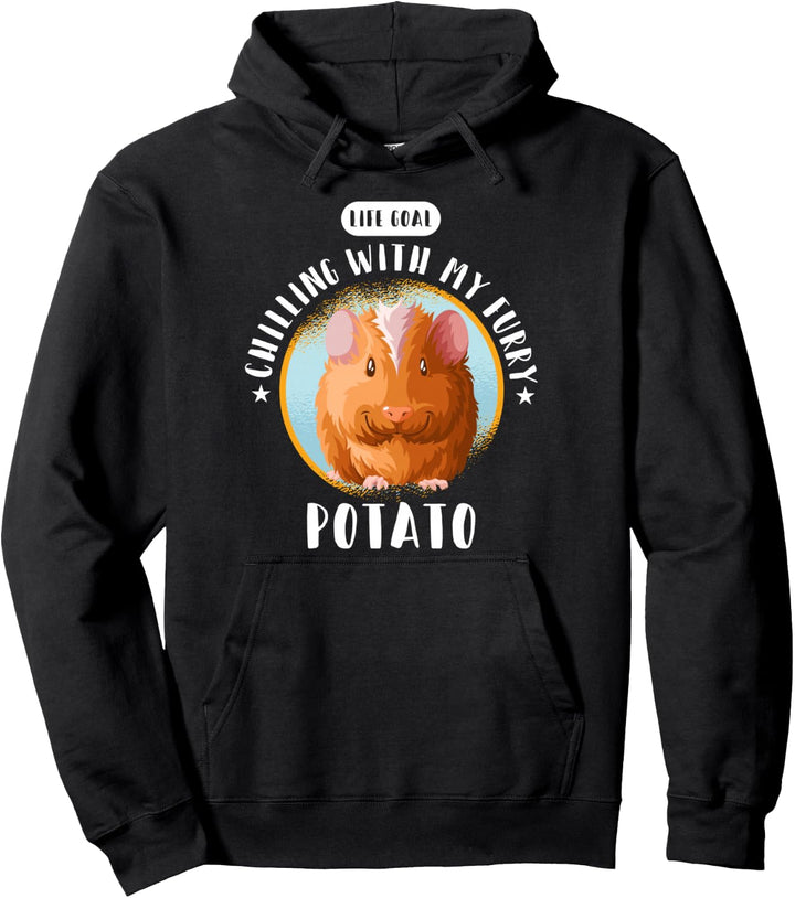 Lebensziel, Chillen mit meinem Pelzkartoffel-Meerschweinchen Pullover Hoodie