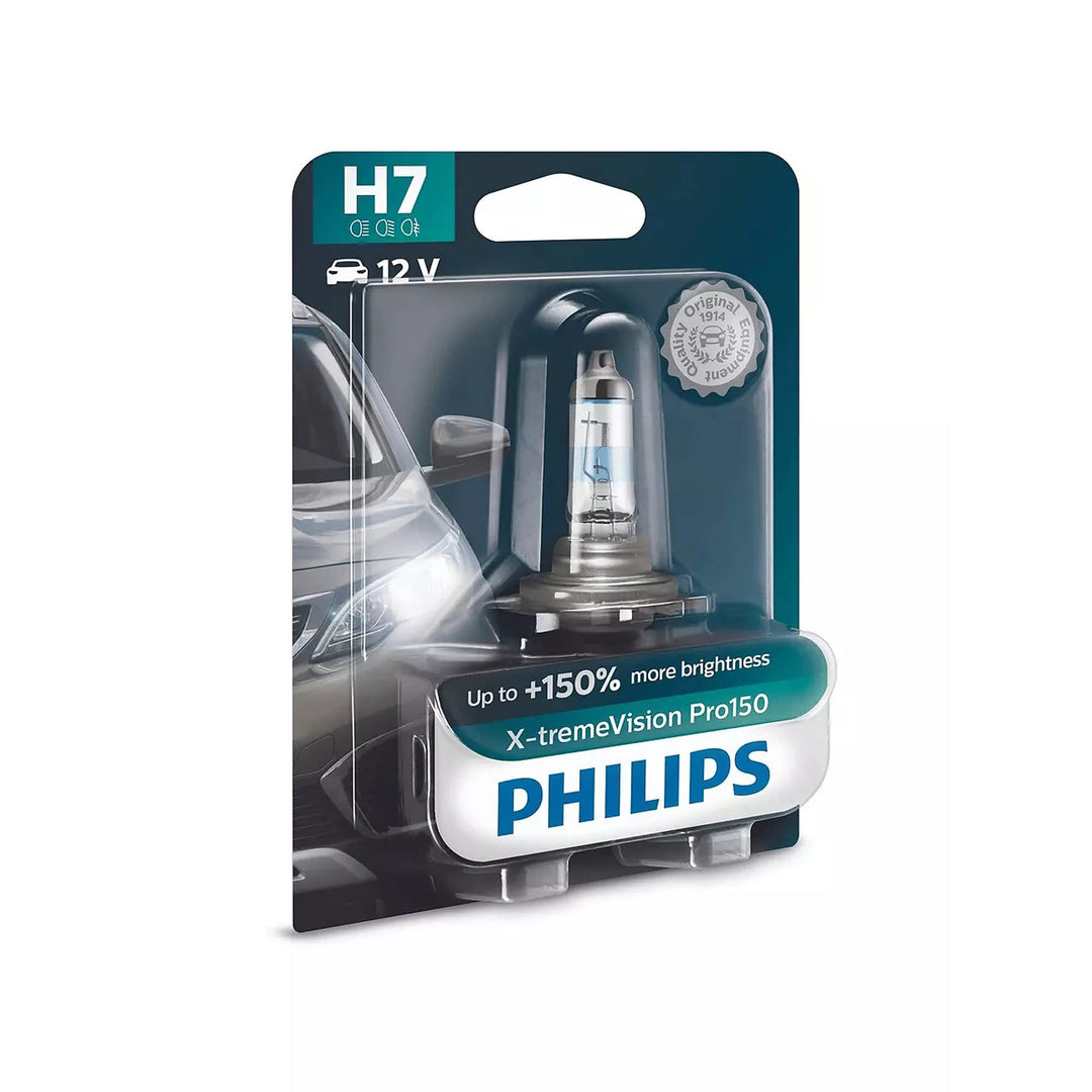 Philips X-tremeVision Pro150 H7 Scheinwerferlampe +150%, Einzelblister 12972XVPB1 Single blister Sin