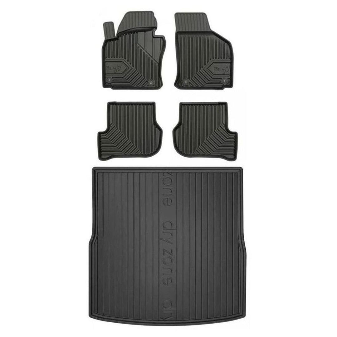 M MOTOS Satz Gummifussmatten und Kofferraummatten für Volkswagen Golf VI 2008-2016 - Verbessern Sie