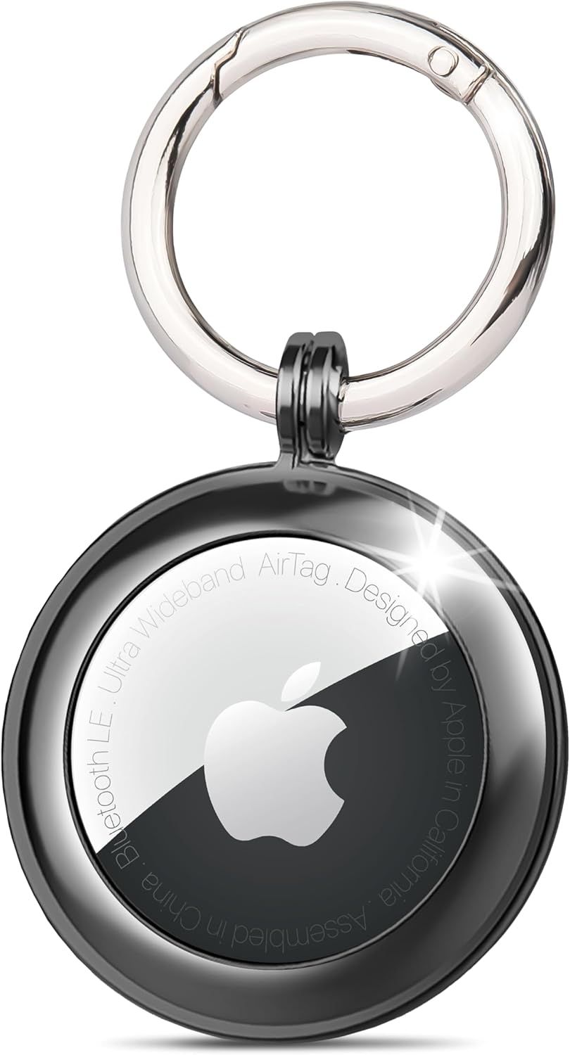 AirTag-Schlüsselanhänger aus Metall, kompatibel mit Apple AirTag, Airtag-Stossstange, Apple AirTag-H