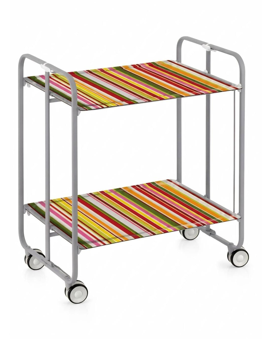 DON HIERRO - Servierwagen, klappbar, 2 Böden, grauem Rahmen. BAUHAUS-09 one size 09, one size 09