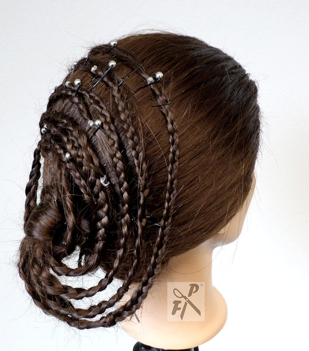 FP Übungskopf "Paula" 100% Proteinhaar (von deutschem Friseurbedarf-Fachhändler!) (Paula 55-60 cm br