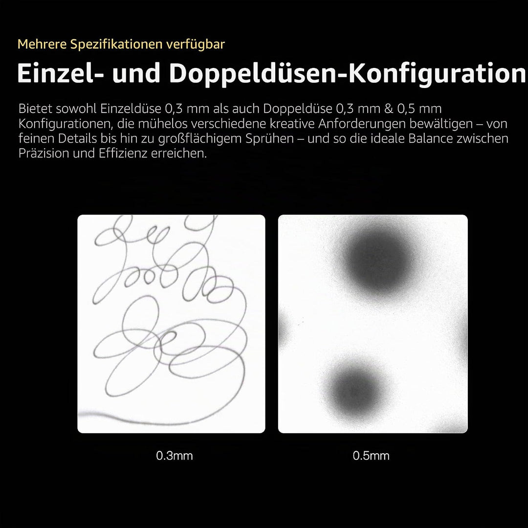 Gaahleri Airbrush Seeker, Doppelhubbetrieb mit Schwerkraft-Becher, 6-Kanal-Schnellverschlussdüse, 0,