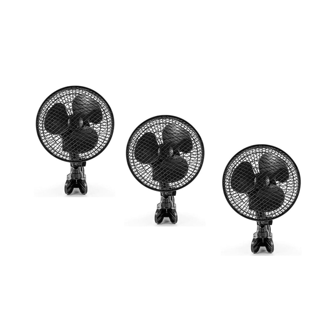 KLGFI Grow Ventilator Oszillierend, 20 W Clip Ventilator Klemmbar, Ideal für Grow Zelt (3 Stück), 3