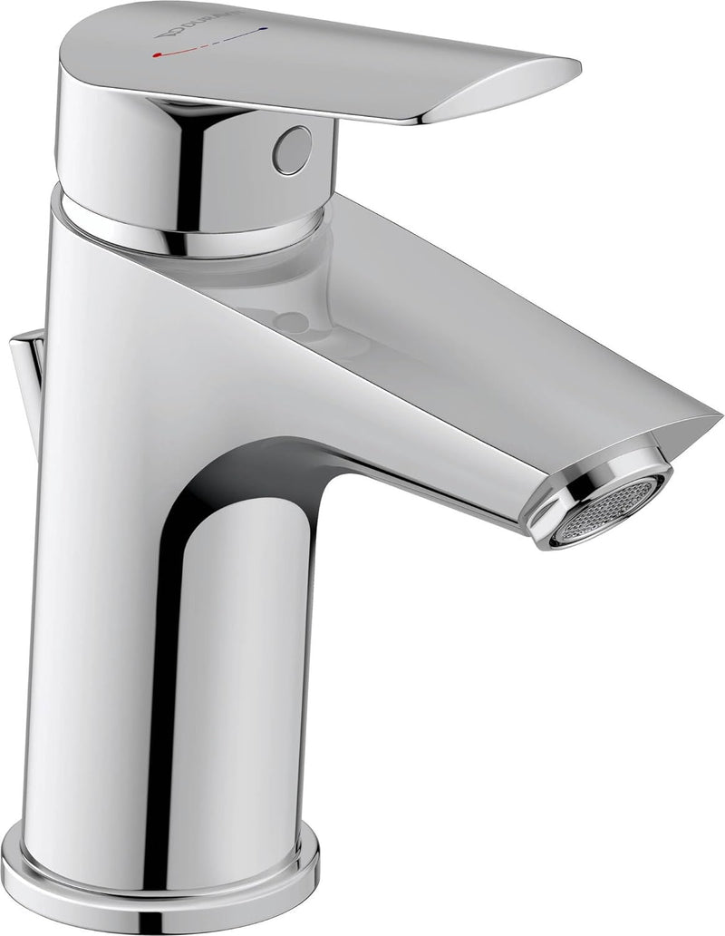 Duravit No.1 Waschtischarmatur, Grösse S (Auslauf Höhe 91 mm), Wasserhahn Bad mit Zugstangen-Ablaufg